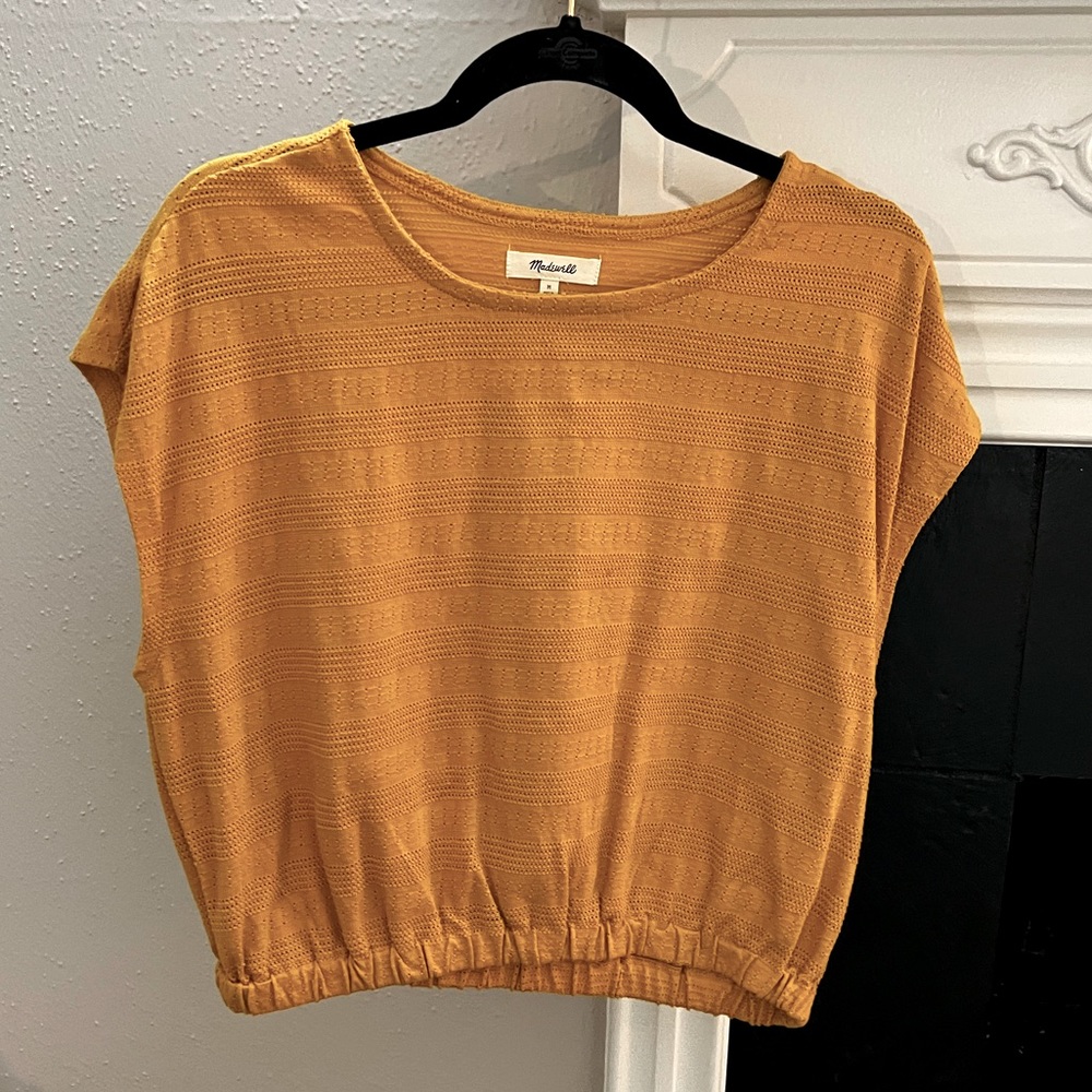 Madewell yellow textured shirt
